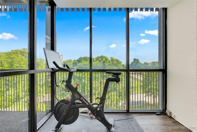 view of exercise room