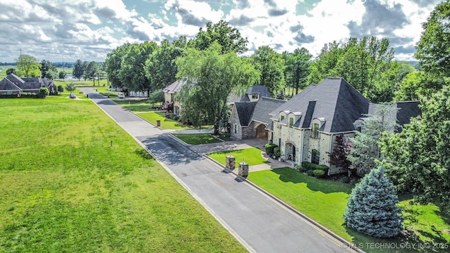view from above of property