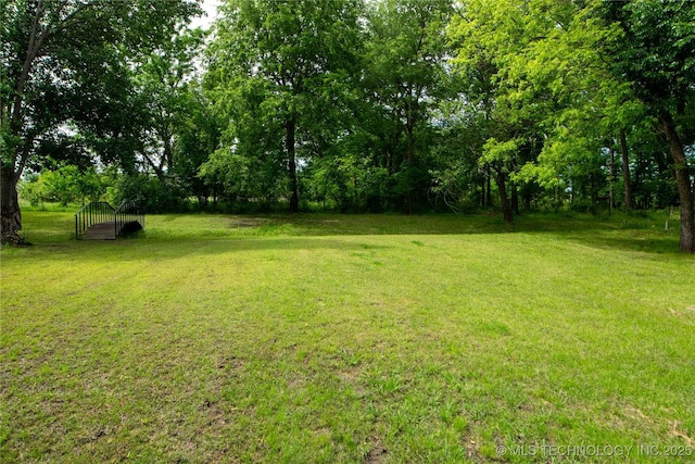 view of grassy yard