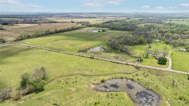 435781 E 130th Rd, Welch, OK 74369 - aerial view of property and surrounding area with rural landscape and a large body of water