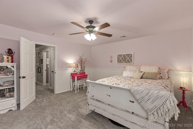 7333 S 286th E Ave, Broken Arrow, OK 74014 - carpeted bedroom with ceiling fan