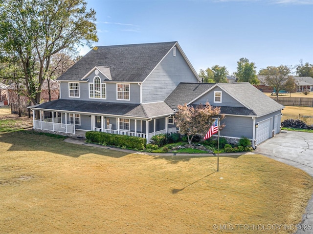 15412 E 78th St N, Owasso, OK 74055 - view of front of property featuring asphalt driveway, a porch, a shingled roof, and an attached garage