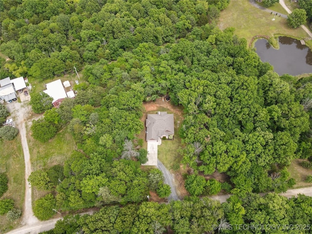 117683 Powell Rd, Eufaula, OK 74432 - aerial view of property and surrounding area with a nearby body of water and a forest