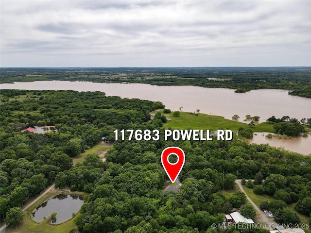 117683 Powell Rd, Eufaula, OK 74432 - aerial view of a large body of water and a forest
