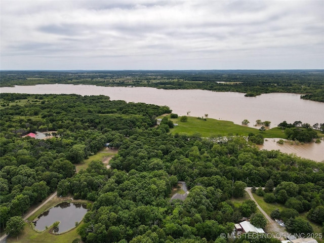 117683 Powell Rd, Eufaula, OK 74432 - drone / aerial view of a large body of water and a heavily wooded area