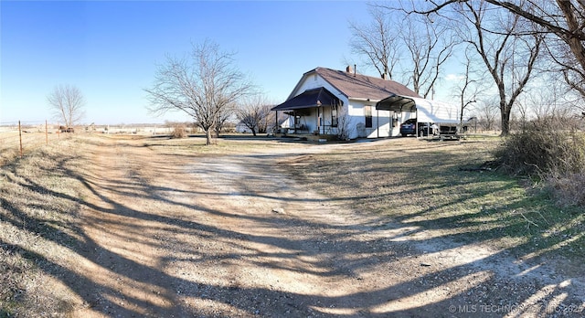 view of dirt / gravel road