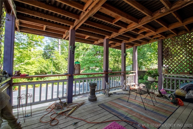 view of wooden deck