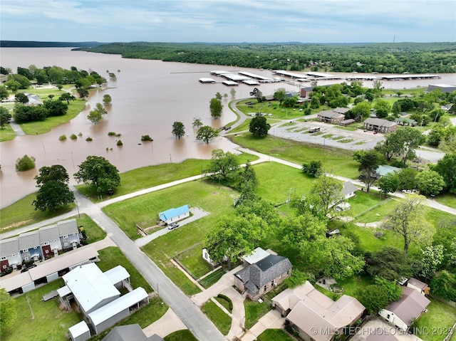 216 Belt Ave, Eufaula, OK 74432 - aerial view of residential area featuring a nearby body of water