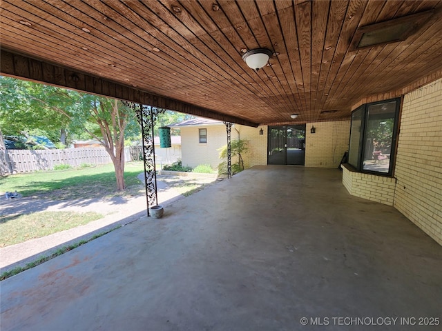 view of patio with fence