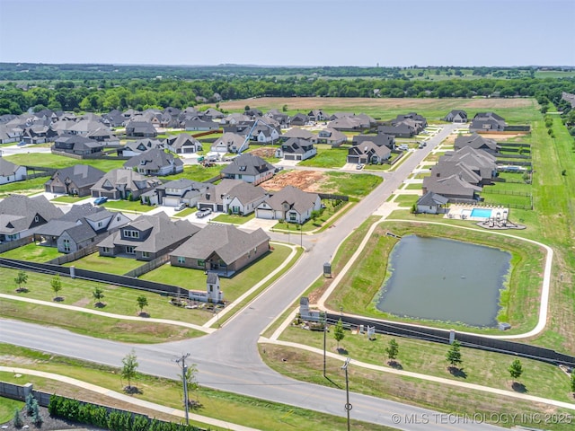 13606 S 21st Pl E, Bixby, OK 74008 - aerial perspective of suburban area featuring a nearby body of water