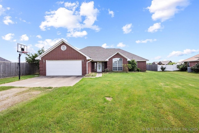 205 Summit, Durant, OK 74701 - view of front of home featuring driveway, brick siding, and a garage