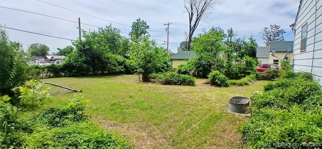 view of grassy yard