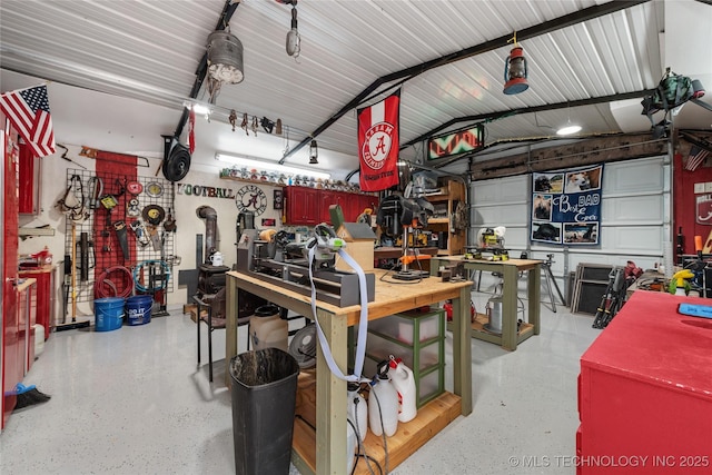 2961 N 24th St W, Muskogee, OK 74401 - garage featuring a workshop area