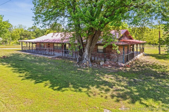 21170 S 270th Rd, Morris, OK 74445 - view of grassy yard with a patio