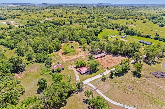 21170 S 270th Rd, Morris, OK 74445 - aerial view of a heavily wooded area