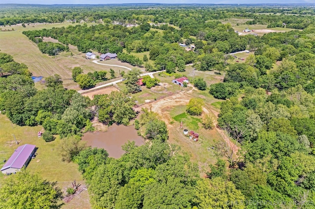 21170 S 270th Rd, Morris, OK 74445 - aerial view of property and surrounding area with a forest