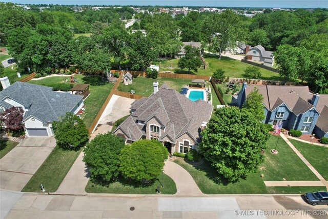 10105 S 72nd E Ave, Tulsa, OK 74133 - aerial perspective of suburban area
