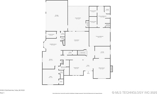 10105 S 72nd E Ave, Tulsa, OK 74133 - floor plan / room layout