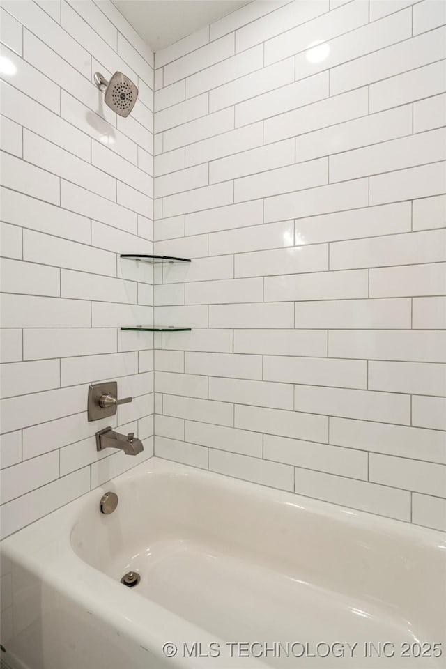 bathroom featuring bathing tub / shower combination
