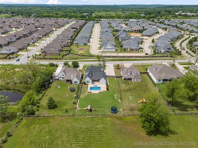 aerial perspective of suburban area