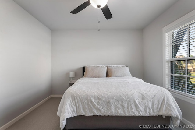 10616 N 81st E Pl, Owasso, OK 74055 - bedroom featuring baseboards, carpet floors, and ceiling fan