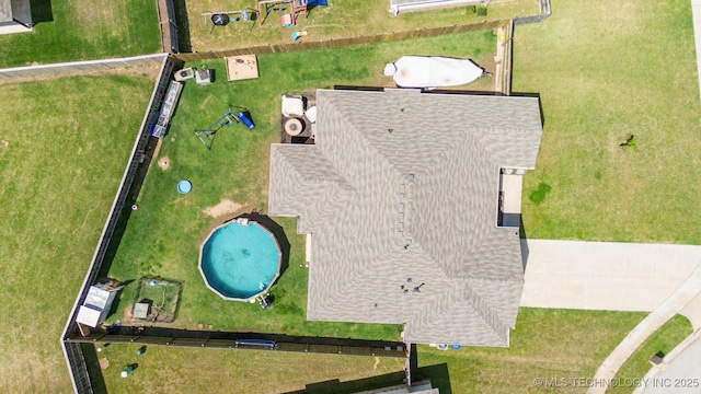 bird's eye view of a pool