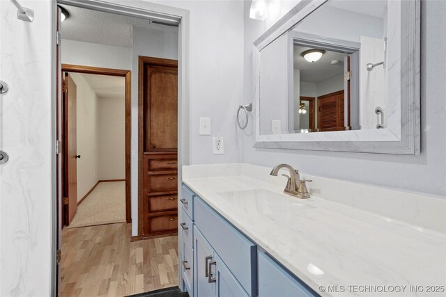 8508 E 123rd St S, Bixby, OK 74008 - bathroom with wood finished floors and vanity