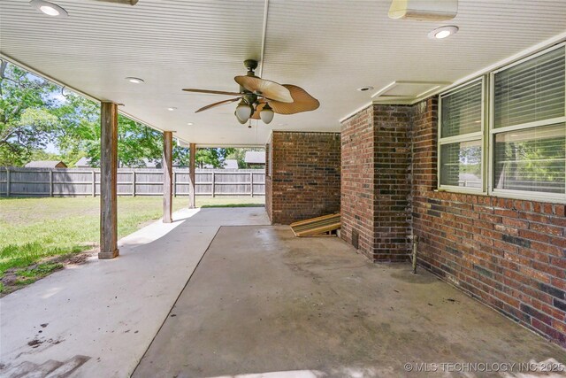 8508 E 123rd St S, Bixby, OK 74008 - view of patio / terrace with a ceiling fan