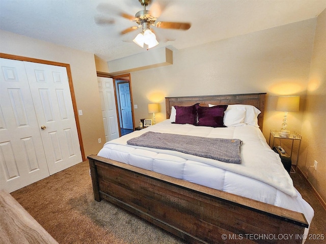 35824 S Talon Dr, Cookson, OK 74427 - bedroom with carpet and a ceiling fan