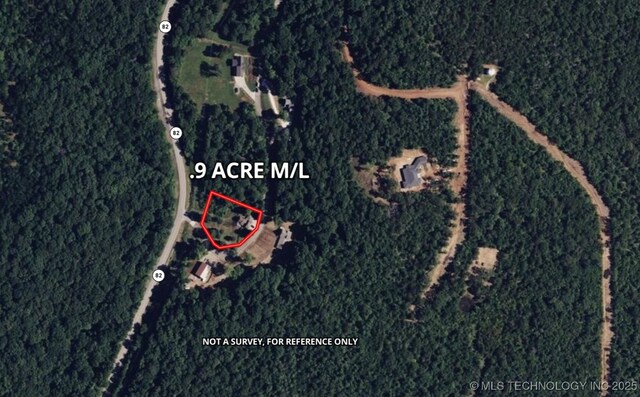 35824 S Talon Dr, Cookson, OK 74427 - map of property location with property boundaries highlighted