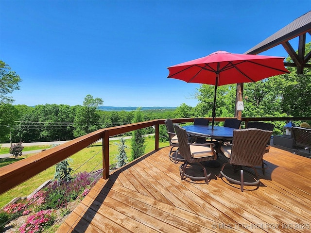35824 S Talon Dr, Cookson, OK 74427 - deck featuring outdoor dining area