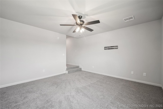 2044 E 138th Pl S, Bixby, OK 74008 - carpeted spare room featuring ceiling fan and baseboards
