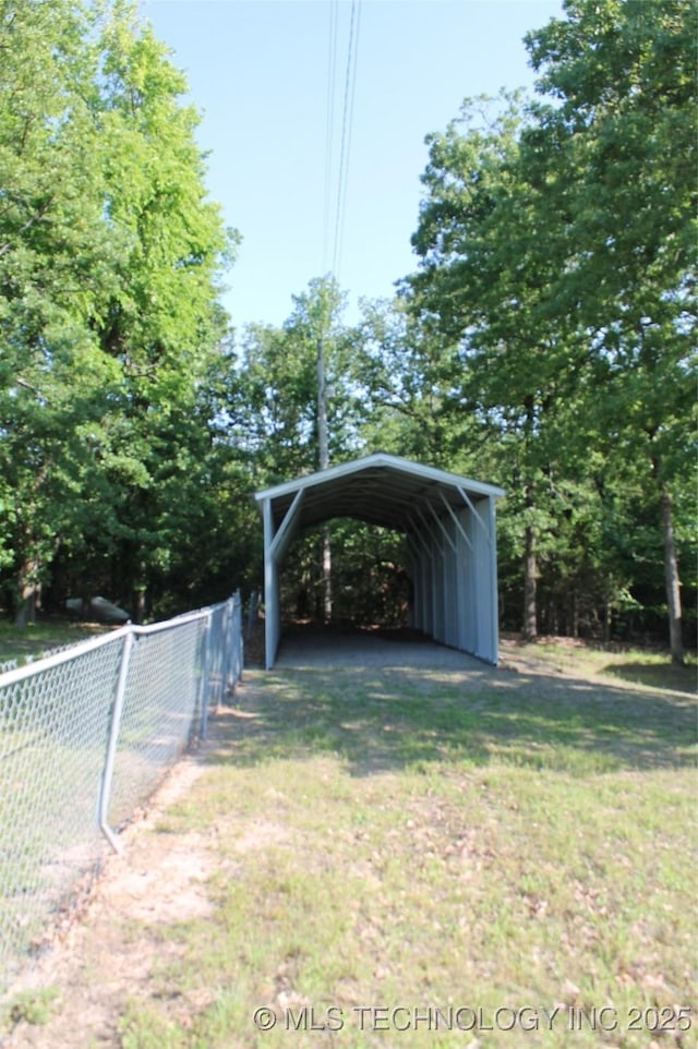 420902 E 1164th Rd, Eufaula, OK 74432 - view of yard featuring a carport