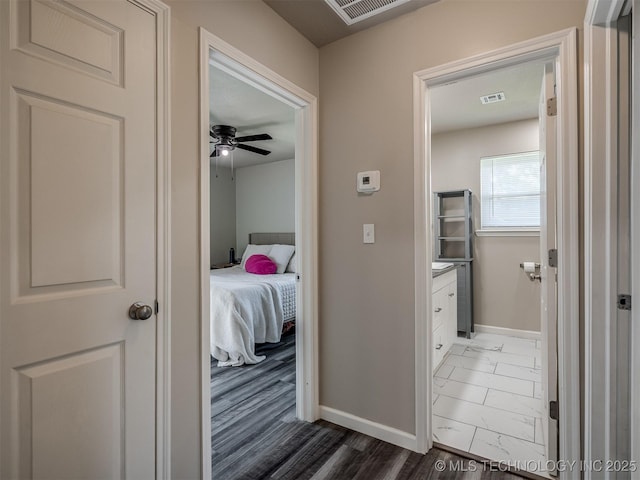 1149 N Hickory Pl, Broken Arrow, OK 74012 - hall featuring baseboards and marble look tiles