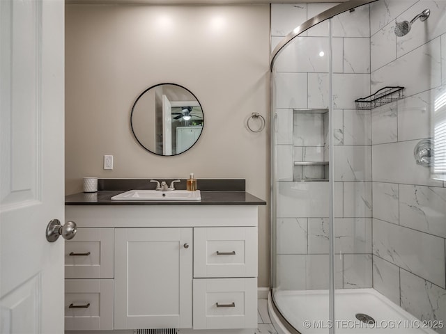 1149 N Hickory Pl, Broken Arrow, OK 74012 - full bath with a stall shower and vanity
