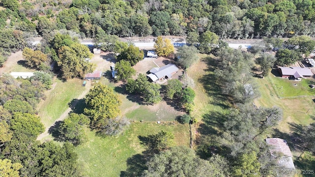 7457 S 105th St E, Braggs, OK 74423 - aerial view of property's location with a heavily wooded area