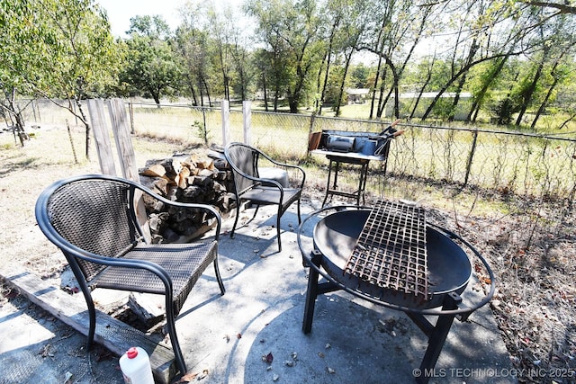 7457 S 105th St E, Braggs, OK 74423 - view of patio with a fenced backyard and view of scattered trees