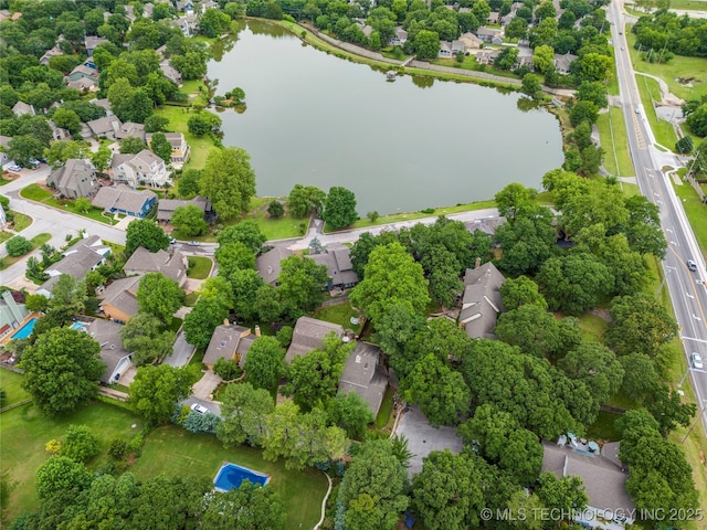 6315 E 98th Pl, Tulsa, OK 74137 - aerial view of residential area featuring a nearby body of water