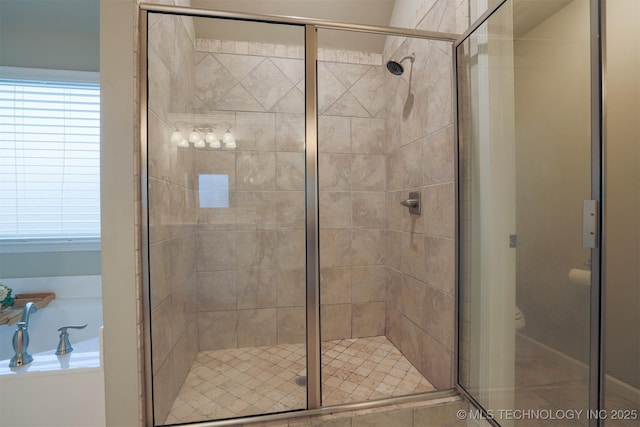 4314 S 132nd E Ave, Tulsa, OK 74134 - bathroom with a stall shower, a garden tub, and toilet