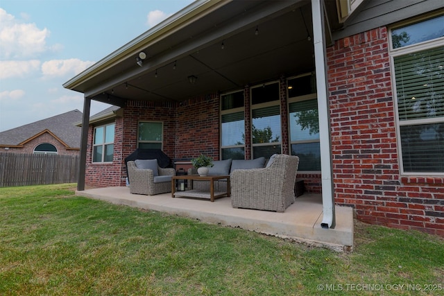 4314 S 132nd E Ave, Tulsa, OK 74134 - view of patio / terrace featuring an outdoor living space