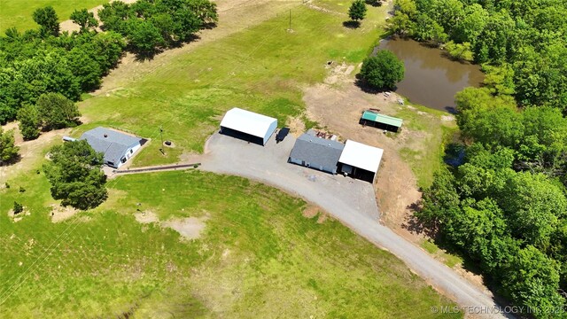 30190 W County Road 1240, Stigler, OK 74462 - aerial view of sparsely populated area with a nearby body of water