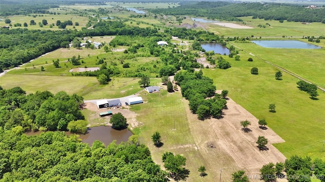 30190 W County Road 1240, Stigler, OK 74462 - aerial view of sparsely populated area featuring a nearby body of water