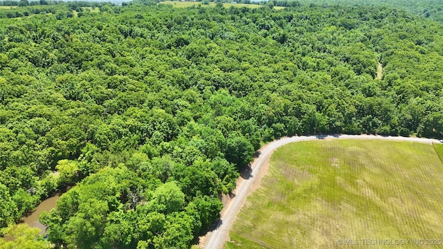 30190 W County Road 1240, Stigler, OK 74462 - bird's eye view of a heavily wooded area