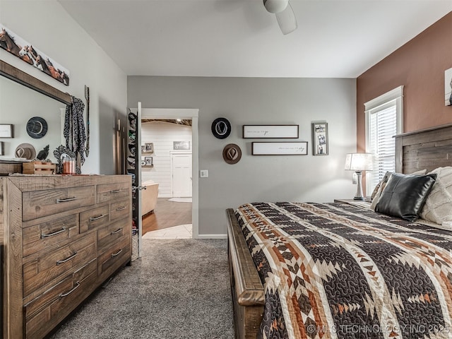 29550 S 4240th Rd, Inola, OK 74036 - bedroom with carpet flooring, ceiling fan, and baseboards