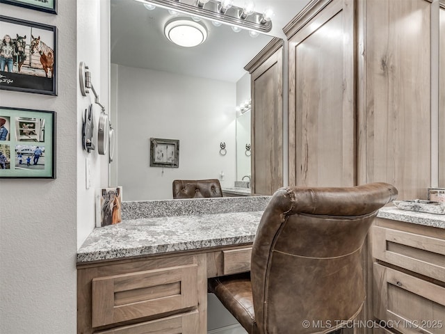29550 S 4240th Rd, Inola, OK 74036 - bathroom featuring vanity and a textured wall