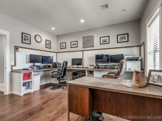 29550 S 4240th Rd, Inola, OK 74036 - office space with wood finished floors, baseboards, and recessed lighting
