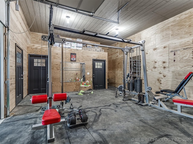29550 S 4240th Rd, Inola, OK 74036 - garage with wood walls