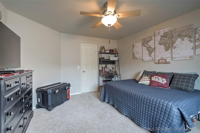 8212 S Delaware Pl, Tulsa, OK 74137 - carpeted bedroom with a ceiling fan and baseboards