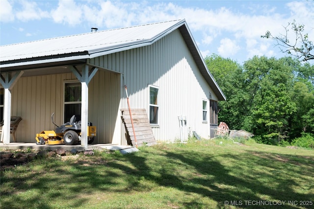 72413 S 4750th Rd, Westville, OK 74965 - rear view of property with a yard and metal roof
