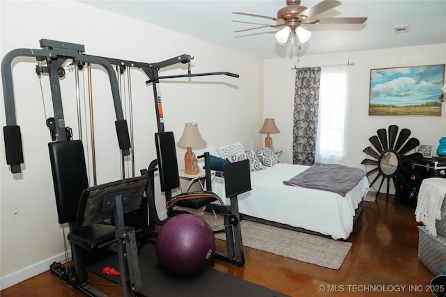 72413 S 4750th Rd, Westville, OK 74965 - bedroom featuring finished concrete floors
